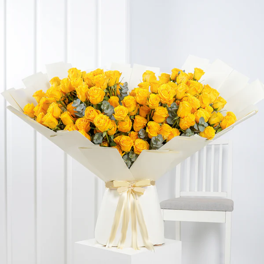 200 Yellow Roses - Bloom Marbella