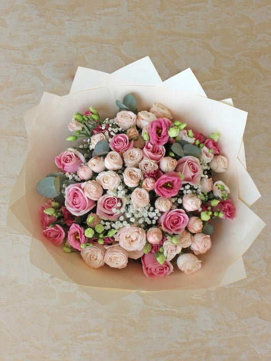 Pink Elegance Flower Bouquet - Bloom Marbella