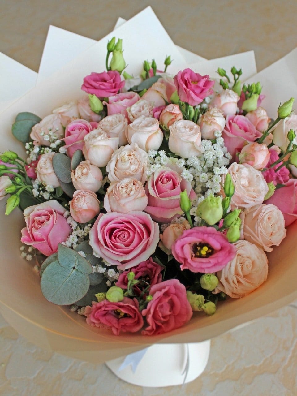 Pink Elegance Flower Bouquet - Bloom Marbella
